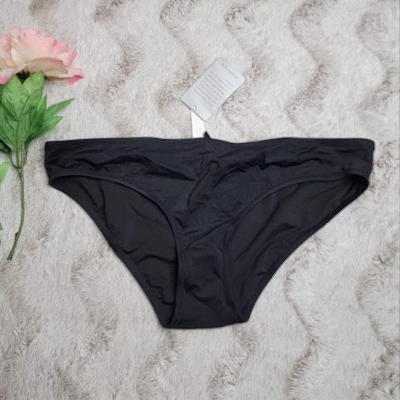 Madewell Second Wave Hipster Bikini Bottom In True Black NWT Size XL - Picture 3 of 12